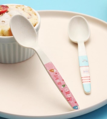 Biodegradable Disposable Bamboo Fiber Spoon Home Eating Small Spoon Portable