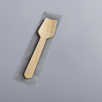 100 Pack Mini Wooden Spoons Disposable Square End Tasting Spoon Small for Ice Cream