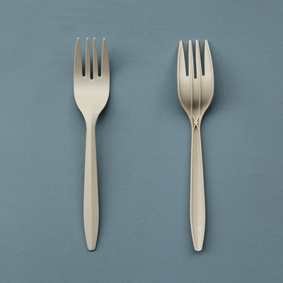 Disposable Degradable Cornstarch Primary Color 16cm Knife And Fork Spoon Chinese And Western Tableware